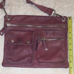 Fossil Pink Leather Tag